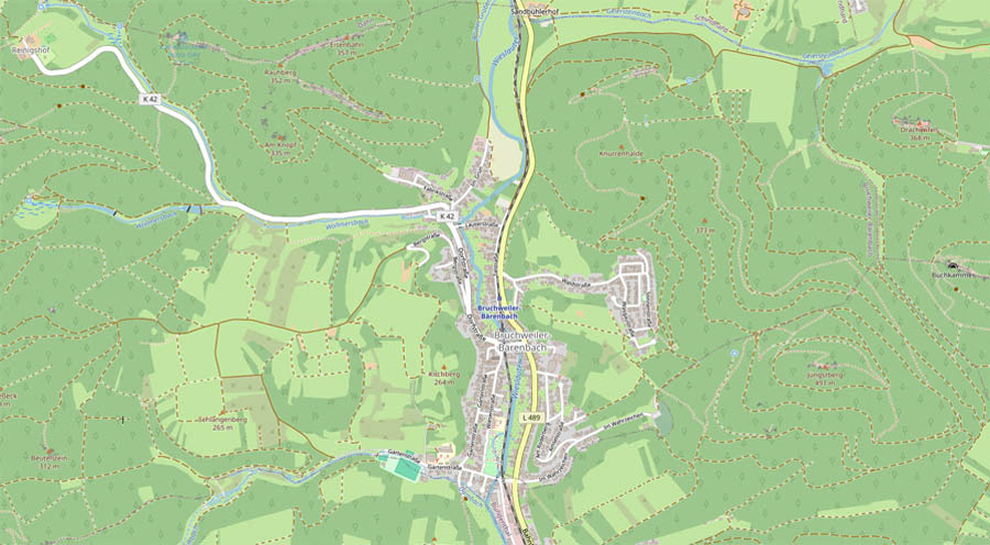 Ortsplan Bruchweiler-Baerenbach